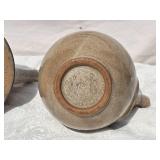 Wonderful Vintage Earthenware Ceramic Teapot Pair