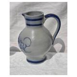 Vintage German Saltglazed Ceramic Carafe & Stemmed Glasses - Topferei J. Hansen - (5)