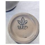 Vintage German Saltglazed Ceramic Carafe & Stemmed Glasses - Topferei J. Hansen - (5)