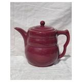 Cool Mid-Century Modern Studio Art Ceramic Teapot - Hall - Red