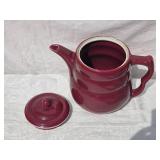 Cool Mid-Century Modern Studio Art Ceramic Teapot - Hall - Red