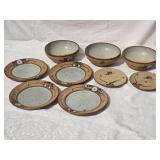 *SIGNED* Incredible Mexican Studio Art Ceramic Servingware Set - (9)