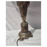 Brilliant Vintage Hollywood Regency  Polished Stone Accent  Lamp Pair - Stiffel