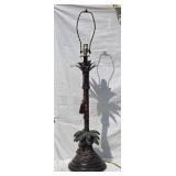 Brilliant Vintage Hollywood Regency  Polished Stone Accent  Lamp Pair - Stiffel