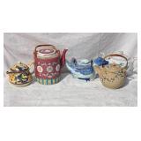 Fantastic Vintage East Asian Ceramic Teapot Collection - (5)
