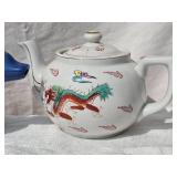 Fantastic Vintage East Asian Ceramic Teapot Collection - (5)