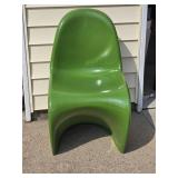 Amazing Vintage Accent Chair - Styled  After Verner Panton - Green