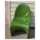 Amazing Vintage Accent Chair - Styled  After Verner Panton - Green