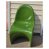 Amazing Vintage Accent Chair - Styled  After Verner Panton - Green