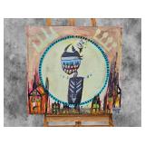Artist Original Acrylic Abstract "Untitled #23" signed Greg Bivens