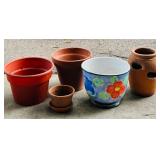 Collection of 6 Assorted Garden Planters and Pots