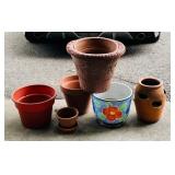Collection of 6 Assorted Garden Planters and Pots