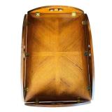Traditional Vintage Wooden Butler Tray Table with Foldable Sides