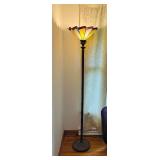 Stained Glass Torchiere Floor Lamp