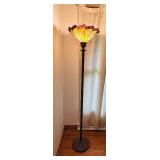 Stained Glass Torchiere Floor Lamp