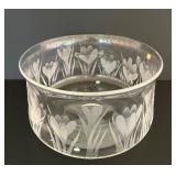 Vintage Kosta Boda Art Glass Bowl Signed L.BAUER #57481