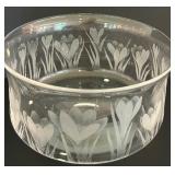 Vintage Kosta Boda Art Glass Bowl Signed L.BAUER #57481