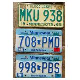 Assorted Vintage Minnesota License Plates