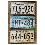 Assorted Vintage Minnesota License Plates