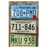 Assorted Vintage Minnesota License Plates