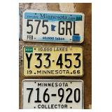 Assorted Vintage Minnesota License Plates