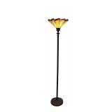 Stained Glass Torchiere Floor Lamp
