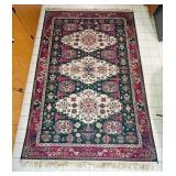 Woven Oriental Area Rug 61 x 89 Inch with Geometric Patterns