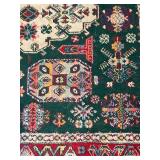 Woven Oriental Area Rug 61 x 89 Inch with Geometric Patterns