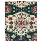 Woven Oriental Area Rug 61 x 89 Inch with Geometric Patterns