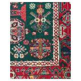 Woven Oriental Area Rug 61 x 89 Inch with Geometric Patterns