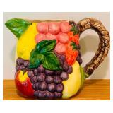 Decorative Pier 1 Imports Fruit Motif Ceramic Pitcher