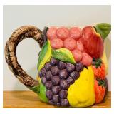 Decorative Pier 1 Imports Fruit Motif Ceramic Pitcher