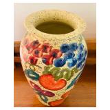 Colorful Vase with Fruit Motif