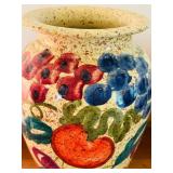 Colorful Vase with Fruit Motif