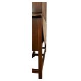 DR - Vintage H. Herrmann Furniture Co. Carved Wood Display Cabinet with Glass Door