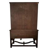 DR - Vintage H. Herrmann Furniture Co. Carved Wood Display Cabinet with Glass Door