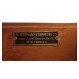 DR - Vintage H. Herrmann Furniture Co. Carved Wood Display Cabinet with Glass Door