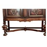 DR - Vintage H Herrmann Furniture Co. Carved Wood Sideboard Buffet