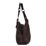 LR - Coach Brown Suede Hobo Purse with Tassel
