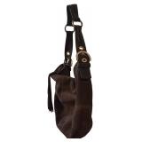 LR - Coach Brown Suede Hobo Purse with Tassel