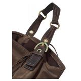 LR - Coach Brown Suede Hobo Purse with Tassel