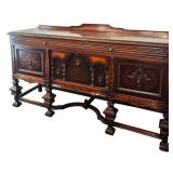 DR - Vintage H Herrmann Furniture Co Vintage Wood Buffet Sideboard