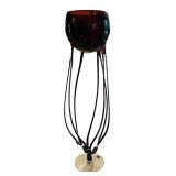 DR - Vin Josefina Krosno 37 Inch Glass Art Vase on Metal Stand