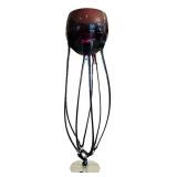 DR - Vin Josefina Krosno 37 Inch Glass Art Vase on Metal Stand