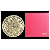 LT - Waterford 1991 Christmas 10-Inch Crystal Plate with Original Box