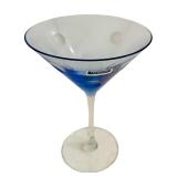 K - Pair of Marquis Waterford Blue Polka Dot Martini Glasses