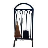 LR - 4 Piece Iron Fireplace Tool Set with Stand, 32 Inches High