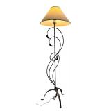 LR - Rod Iron Floor Lamp with Linen Shade