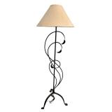 LR - Rod Iron Floor Lamp with Linen Shade