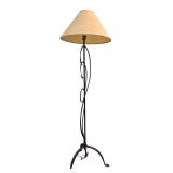 LR - Rod Iron Floor Lamp with Linen Shade